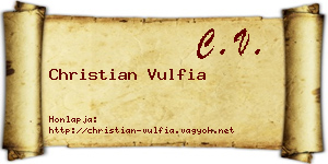 Christian Vulfia névjegykártya